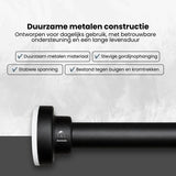 Douchestang Uitschuifbaar - Zwart - 66 cm tot 99 cm - Universeel - Douchestang zonder Boren - Douchestang Verstelbaar - Douchegordijnstang - Gordijnstang