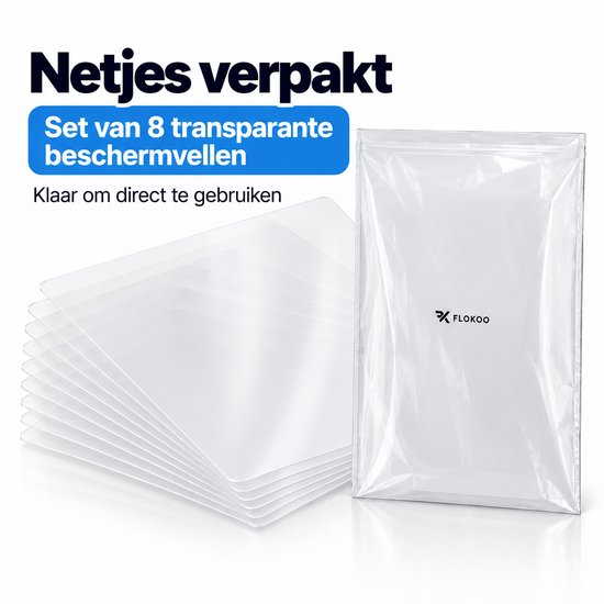Anti Krab Vellen Kat – 8 XXL Meubelbeschermers – 43,2 x 30,5 cm – Transparante Zelfklevende Krabfolie – Op Maat te Knippen – Voor Bank, Meubels & Deuren