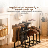 Laarzenrek - Voor 6 paar - Zwart - Schoenenrek Laarzen - Laarzenstandaard