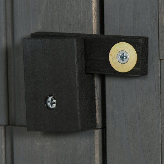 Gelakt Houten Tuinkast Berging 182cm - Grijs