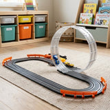 DMG Supply Racebaan - Autobaan Speelgoed - 2 Opstellingen Mogelijk - Dubbele Racebaan met Looping - 2 Auto's - Rondeteller - 3 Meter