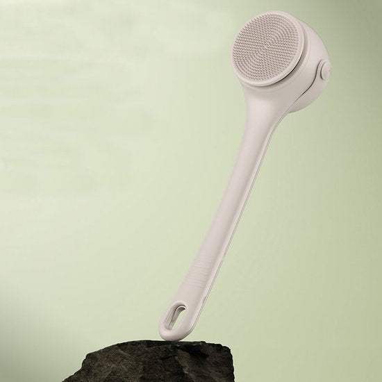 Elektrische Doucheborstel met 5 Opzetstukken – Wit – Diepe Reiniging & Massage – Oplaadbaar – Waterproof – Voor Rug, Benen & Gezicht