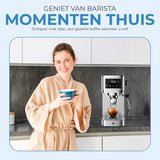 NovaWare® Espressomachine – Pistonmachine – Koffiemachines - Kopjesverwarmer - Met Stoompijpje - RVS
