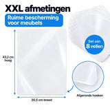 Anti Krab Vellen Kat – 8 XXL Meubelbeschermers – 43,2 x 30,5 cm – Transparante Zelfklevende Krabfolie – Op Maat te Knippen – Voor Bank, Meubels & Deuren