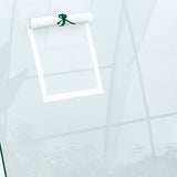 Boogvormige Kas met 2 Roldeuren, Netvensters 1,8x1,8x2 m - Wit
