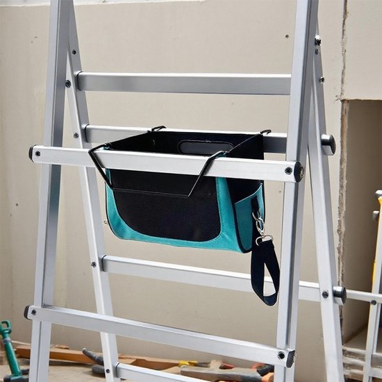 Gereedschapstas voor Ladder – Stevige Laddertas met Meerdere Vakken – Universele Opbergtas voor Klussen, Onderhoud & Montage – Duurzaam en Praktisch Ontwerp