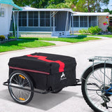 Fietsaanhanger met 20 inch wielen - Zwart/Rood