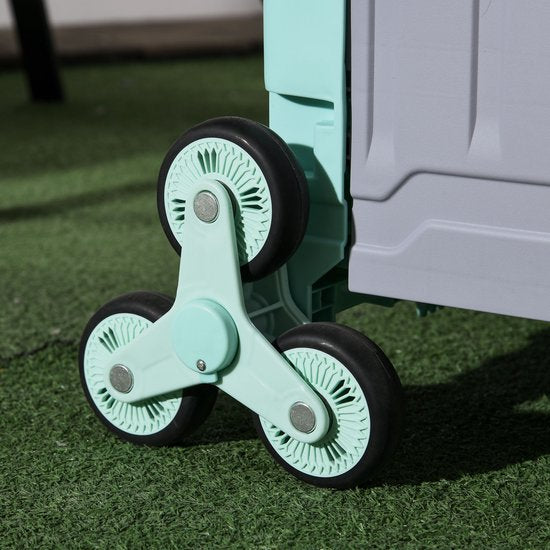 Winkelwagen Vouwkrat Trapklimmer Opvouwbaar max. 65 Kg Belastbaar - Mintgroen