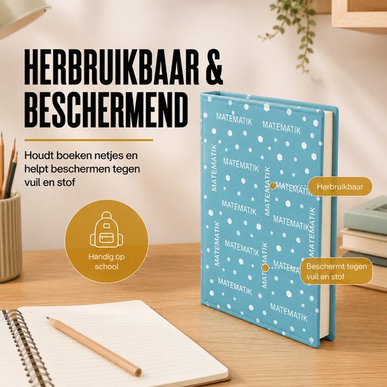 Rekbare boekenkaft - A4 - 5 stuks