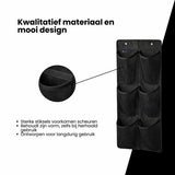 Schoenenkast Hangend - Schoenenzak 6 vakken - Opbergen van Schoenen aan Deur - Schoenenzak Zwart - Oplossing voor rondslingerende schoenen - Hoogwaardige Schoenenkast