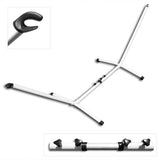 Stevige Hangmatstandaard - Wit - Staal - Afmeting: 280-340x105cm - 150kg draadvermogen