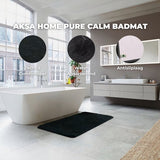 AKSA Home® Badmat 70x140 cm - Grote douchemat antislip - Badmat antislip - Badkamermat - Vloerkleed - Zwart