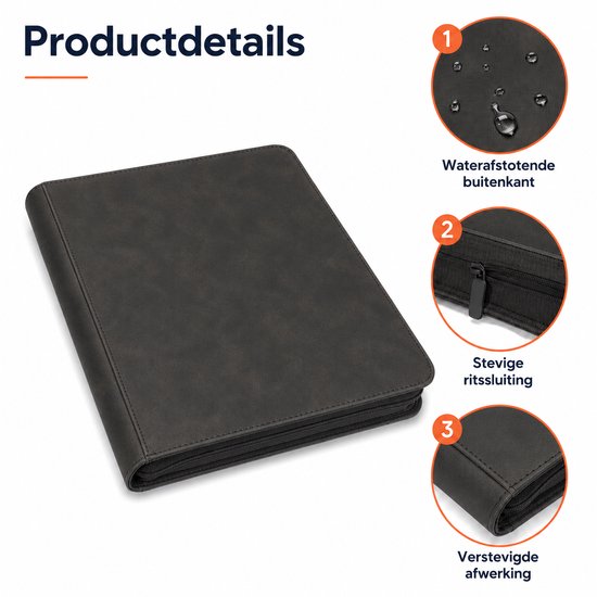 Toploader Binder - 252 Speelkaarten - Verzamelmap voor 3 4 inch Toploaders - Kaartenmap - 9 Pocket