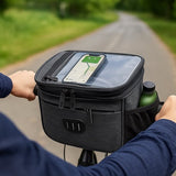 Fietstas Voor Aan Het Stuur – Waterdicht, Met Telefoonhouder – 8L Inhoud – Reflecterend – Universeel Voor Elke Fiets – Ideaal Voor Fietsvakantie, Woon-werkverkeer en Dagtrips