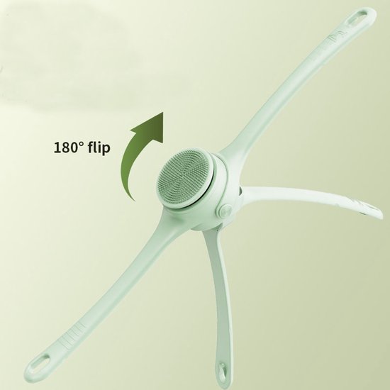 Elektrische Doucheborstel met 5 Opzetstukken – Groen – Diepe Reiniging & Massage – Oplaadbaar – Waterproof – Voor Rug, Benen & Gezicht