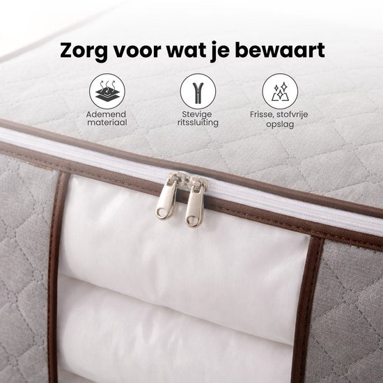 Opbergtas Kleding - 4 Stuks - Organizer voor Dekbed - Opbergzak - Opbergers voor Seizoenskleding
