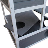 4goodz Kattenhuis Winterbestendig 75 x 75 x 137 cm - Grijs