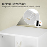 4goodz Boekenkast met 5 Verstelbare Planken - 24x30x134 cm - Wit