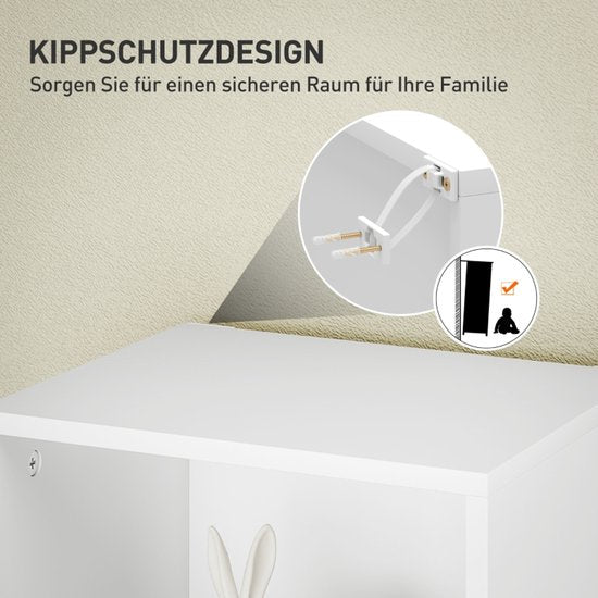 4goodz Boekenkast met 5 Verstelbare Planken - 24x30x134 cm - Wit