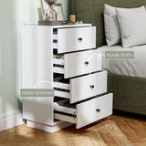 4goodz Ladenkast met 4 Laden 29x47x 79 cm - Wit
