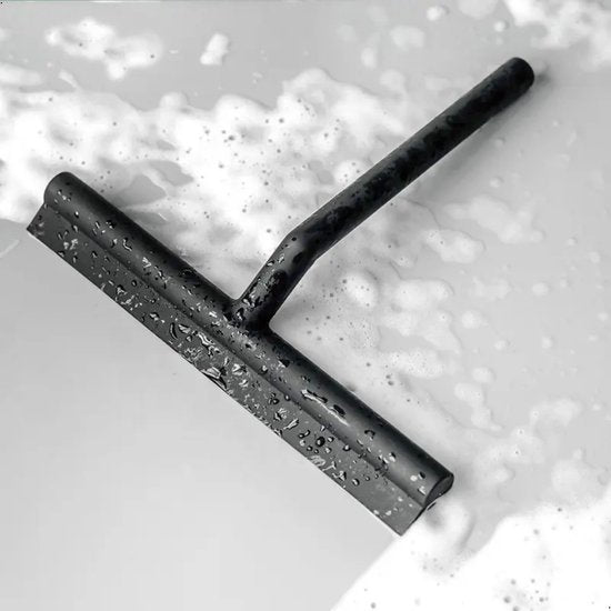 AKSA Home® Vloertrekker met Raamwisser - Douchewisser - Trekker Douche - RVS Vloerwisser - met Steel - Zwart
