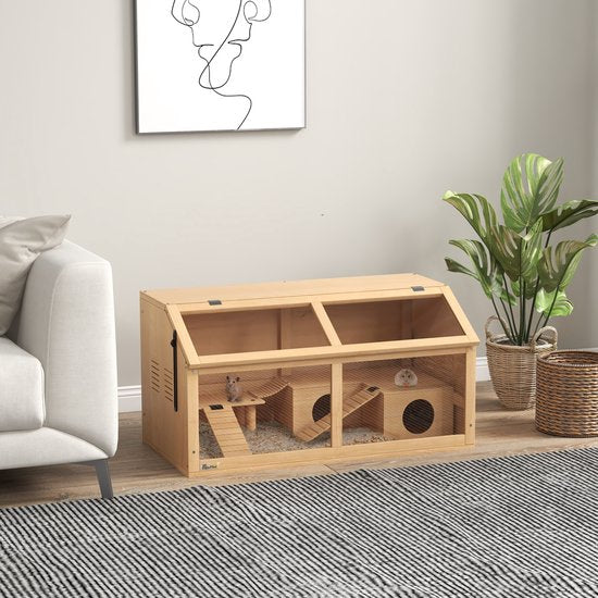 4goodz Hamsterkooi van Hout met Hangbrug