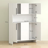 Moderne Keukenkast Voorraadkast Breed 2 deurs 40x119x175 cm - Wit