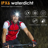 Hoofdlamp LED Oplaadbaar - Bewegingssensor & Rood Licht - 3600 Lumen - 6 lichtstanden- IPX6 Waterdicht - Voor Camping, Werk & Noodpakket