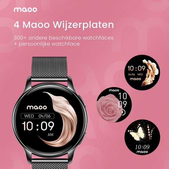 Maoo Ventura - Premium AMOLED Smartwatch Dames