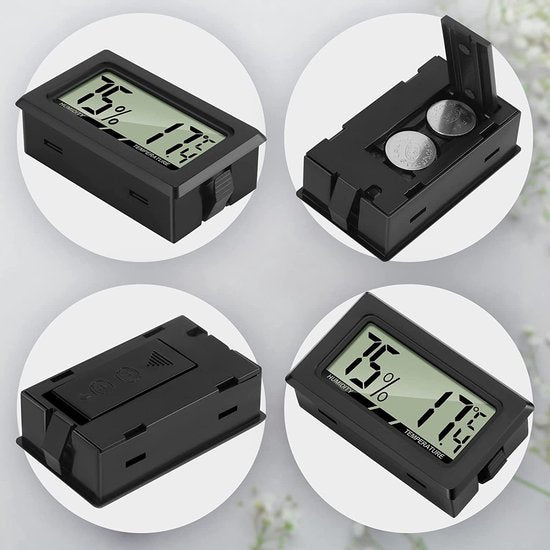 Mini Thermometer met Hygrometer - Incl - Hygrometer binnen - Thermometer binnen