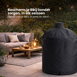 BBQ Hoes Waterafstotend en Rond - Zwart - 15 tot 21 inch - Ø74x98cm - Universeel - Geschikt voor Kamado, Big Green Egg en Grill Guru