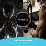 Nexvex® Ultra 2X Smartwatch - Sporthorloge met Belfunctie - Bloeddrukmeter - Stappenteller - Hartslagmeter - Bluetooth Activity Tracker - Android, iOS - 1.46 Inch - Zwart - Staal