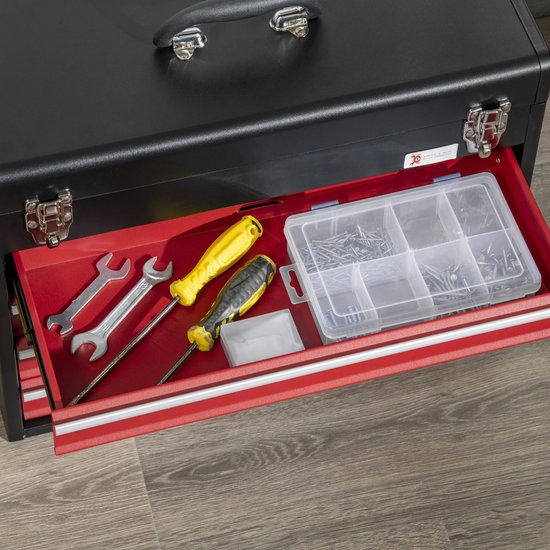 Gereedschapskist zonder gereedschap met 4 lades en slot