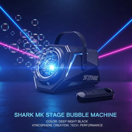 Professionele Bellenmachine met LED-Licht & Afstandsbediening – Krachtige Bubbelmachine voor Feest, Party, DJ, Bruiloft & Evenementen
