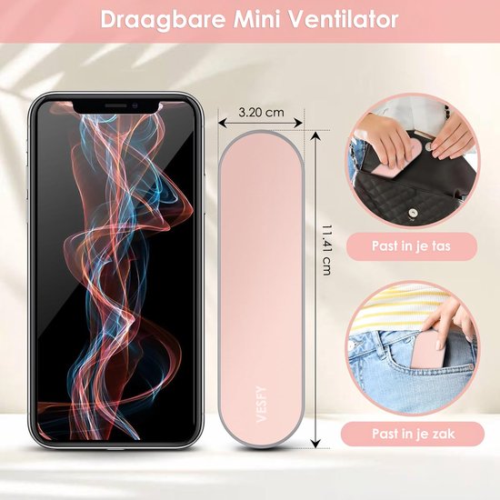 Handventilator - Snelheden - Oplaadbaar - en