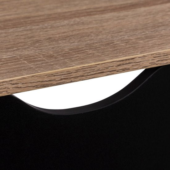 5five Schoenenkast 3 lades 60x24x118 cm voor 18 paar - bruin/zwart