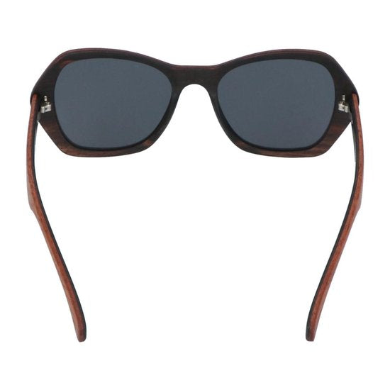 5one® Lucca XL 2-tone - Sapeli en ebony houten zonnebril voor dames