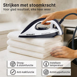 Carewat Stoomstrijkijzer met Stoomgenerator - Wit - 2200W - 1.5L Uitneembare Watertank - 100 g-min Stoomproductie - Keramische Zoolplaat - 3.0 Bar Stoomdruk - Anti-Oververhitting - Geschikt voor alle stoffen