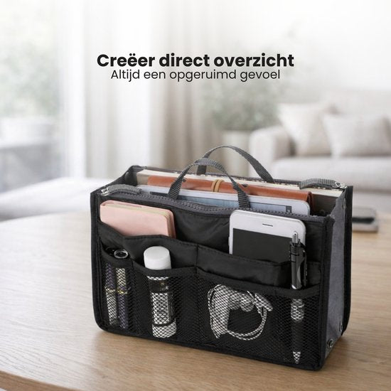 Handtas organizer - Bag in Bag - 11 ruime vakken - 17 9 Tasorganizer