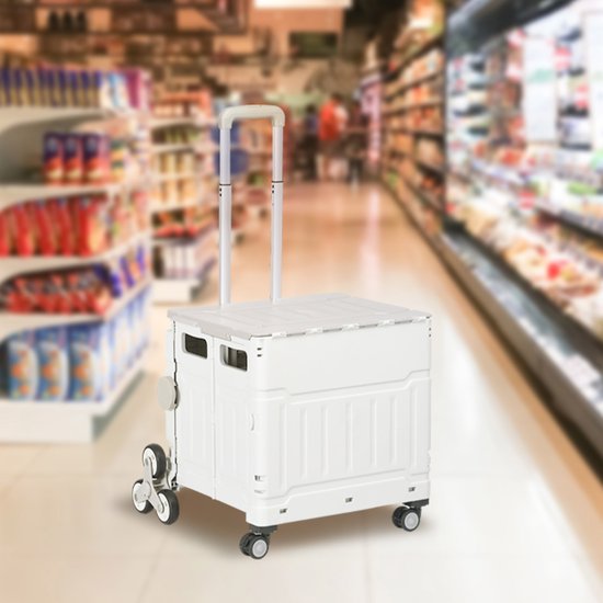 Winkelwagen Vouwkrat Trapklimmer Opvouwbaar max. 65 Kg Belastbaar