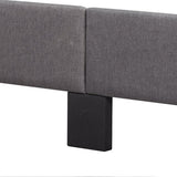 Bedombouw - Grijs - 147x206x110cm - Bedombouw met Hoofdbord - De perfecte combinatie van comfort en stijl voor je slaapkamer