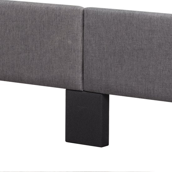Bedombouw - Grijs - 147x206x110cm - Bedombouw met Hoofdbord - De perfecte combinatie van comfort en stijl voor je slaapkamer