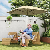 Parasol 233cm Vierkant Kantelbaar - Aluminium buis, Glasvezel