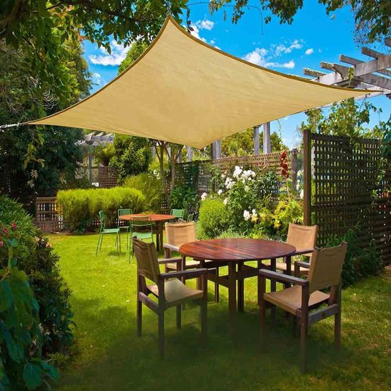 HanSe® Schaduwdoek Driehoek Waterdoorlatend 3x3x3 m Zonnedoek