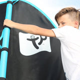 TP Toys Trampoline 365 cm Genius 12 - met veiligheidsnet - Zwart-blauw