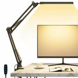 Pro LED Bureaulamp met Klem - Dimbaar - 3 Lichtstanden & 10 Helderheidsniveaus - Verstelbaar & Inklapbaar - Tafellamp voor Bureau