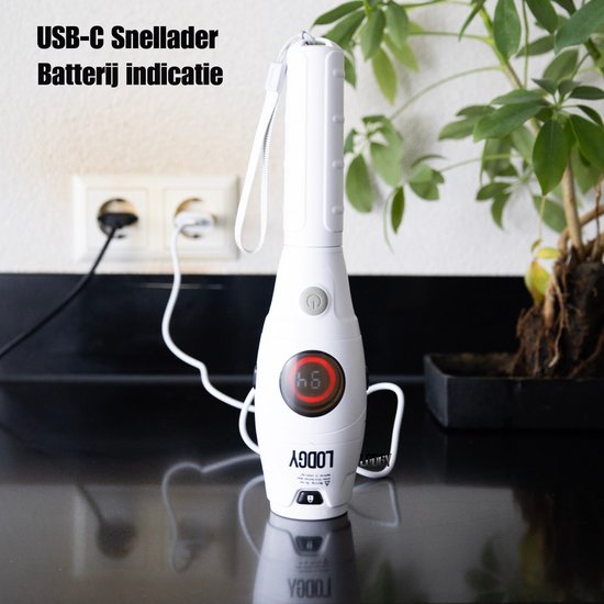 Lodgy® Elektrische Schoonmaakborstel - Schoonmaakborstel - Schrobber met Steel - Schrobmachine - Schrobborstel - Wasborstel met Telescopische Steel - 7 Opzetstukken