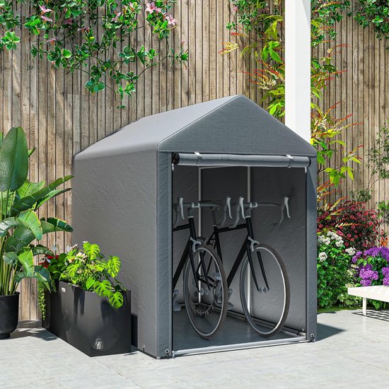 4goodz Opslagtent voor fietsten of gereedschap Weersbestendig 1,2x1,8x1,6 mtr