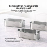 Roestvrijstalen sloffenring - Verstelbaar Bakframe - RVS - 27 - 40 cm – Sloffen – Taarten - Vruchtentaarten - Bakslof Verstelbaar
