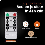 Oplaadbare Kaarsen met Afstandsbediening – LED Kaarsen met flikkerende vlam – Draadloos & Veilig – Theelichtjes – Oplaadbare Waxinelichtjes – Set van 6 - NovaWare